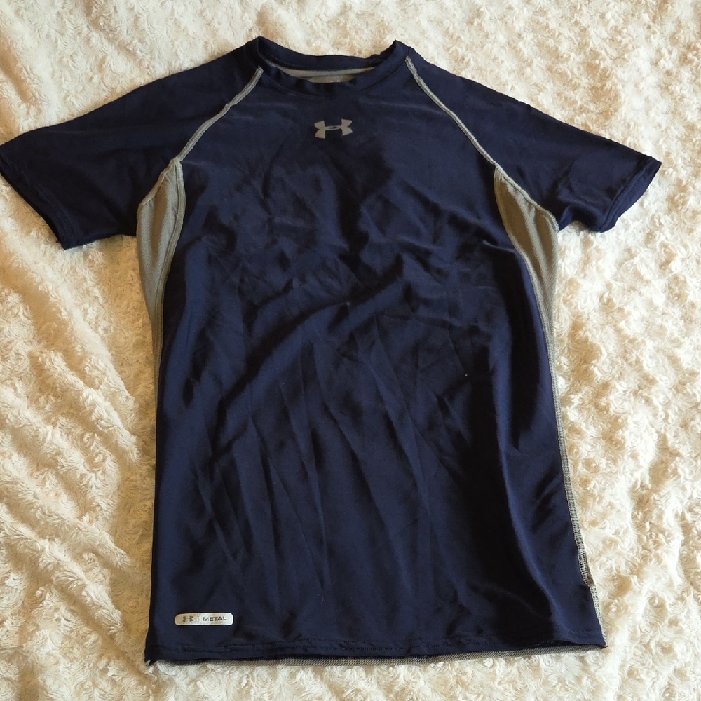 Under Armour Blue and Gray Short Sleeve Tees